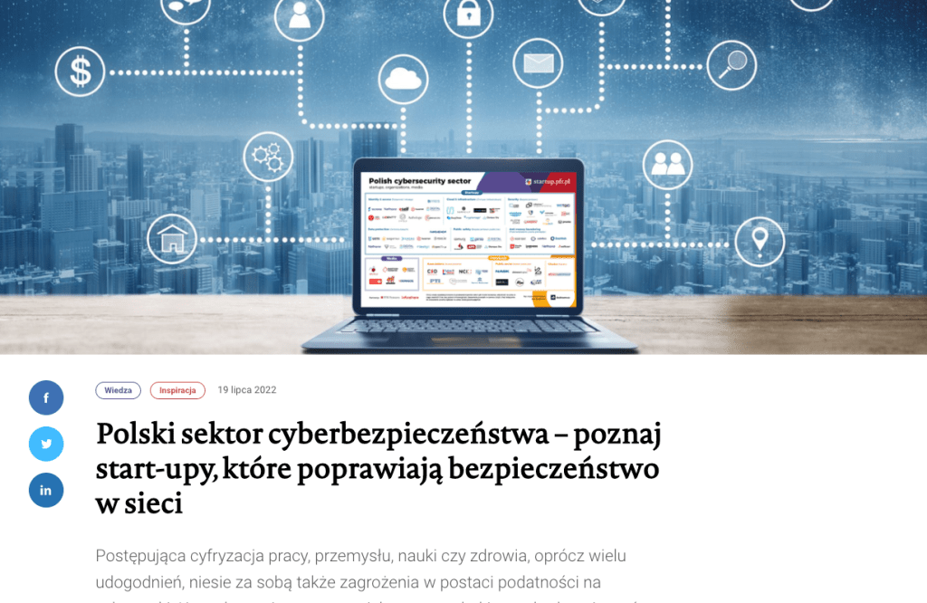 Screen związany z artykułem o Polskim sektorze cyberbezpieczeństwa